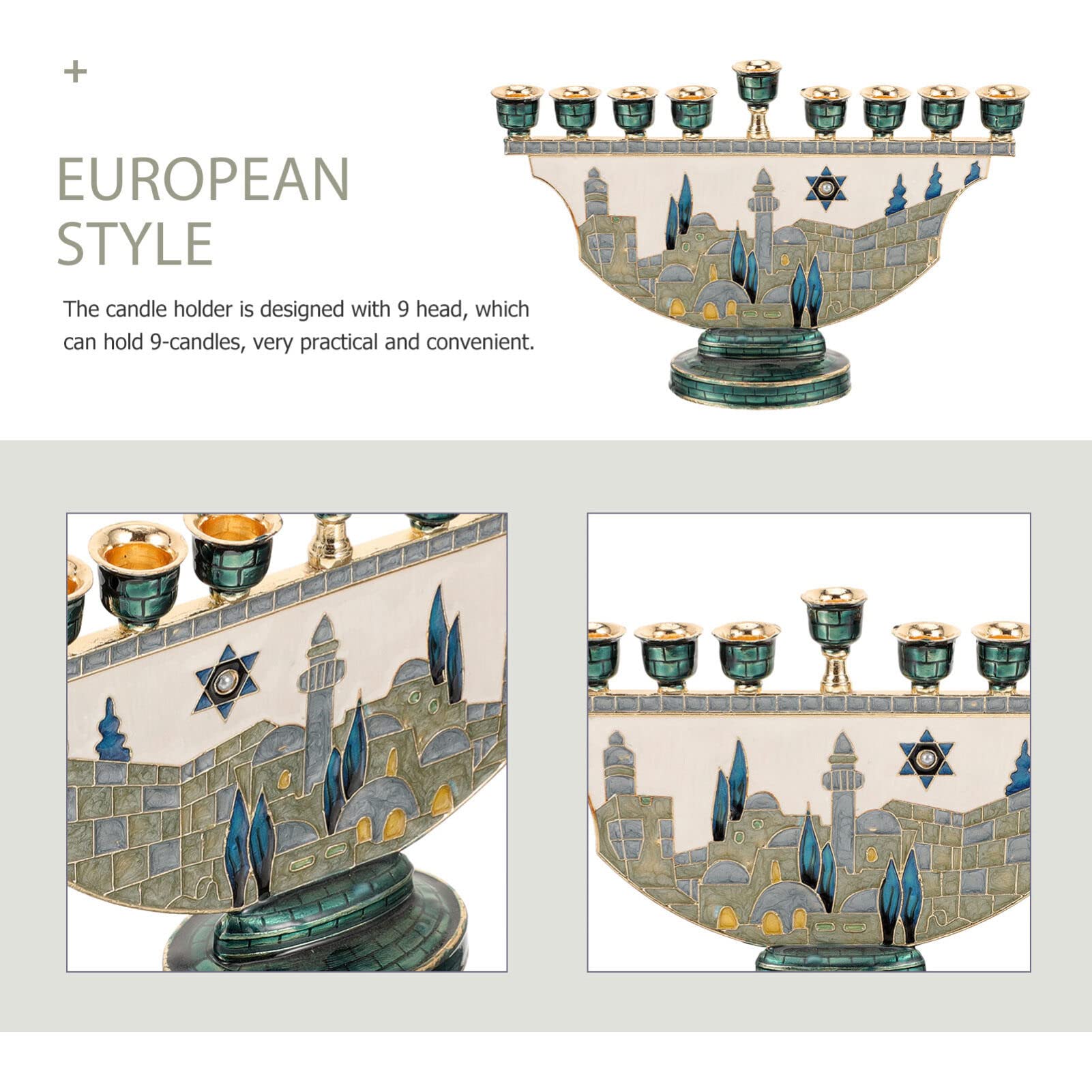 Jerusalem Menorah Hanukkah Can - Home Decor Gift 评论和价格