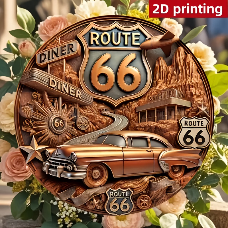 One 2D flat retro No. 66 woode - Home Decor Logo Design 评论和价格
