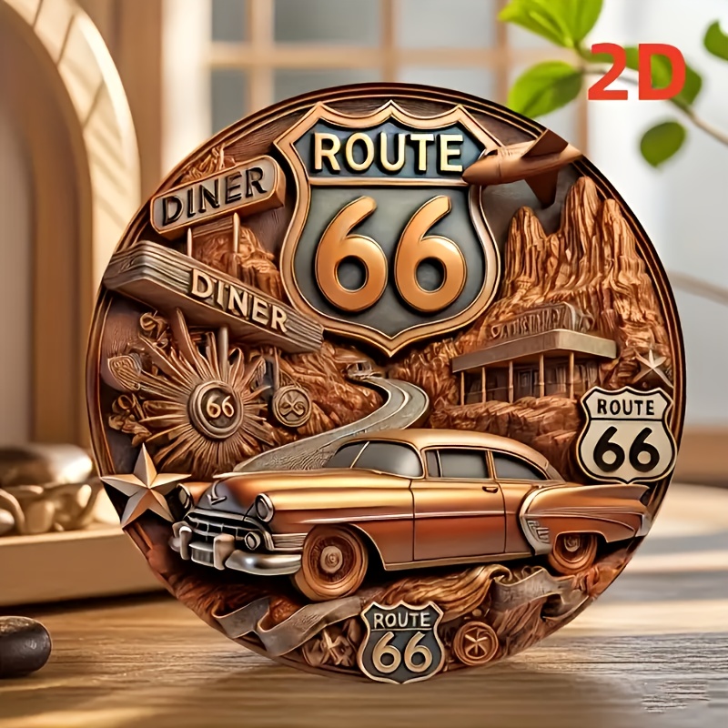 One 2D flat retro No. 66 woode - Home Decor Logo Design 评论和价格