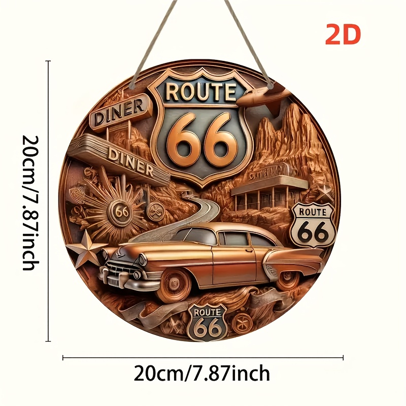 One 2D flat retro No. 66 woode - Home Decor Logo Design 评论和价格
