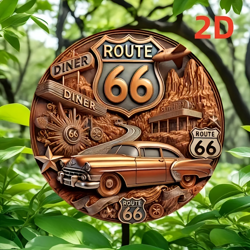 One 2D flat retro No. 66 woode - Home Decor Logo Design 评论和价格