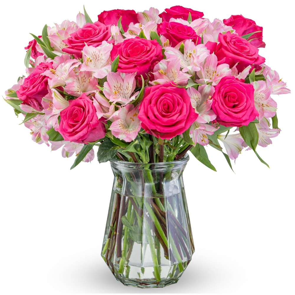 Elegant Rose and Alstroemeria  - Home Decor Tulip 评论和价格