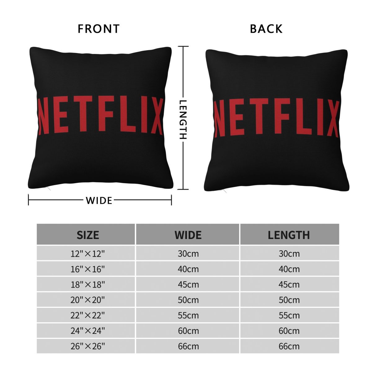 Netflix Logo Square Pillowcase - Home Decor Netflix 评论和价格